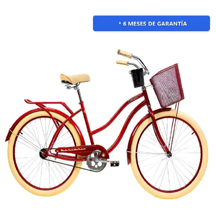 Bicicleta Mercurio Comfort Cruiser R26'' 24v Rojo