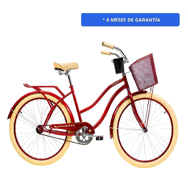 Bicicleta Mercurio Comfort Cruiser R26'' 24v Rojo