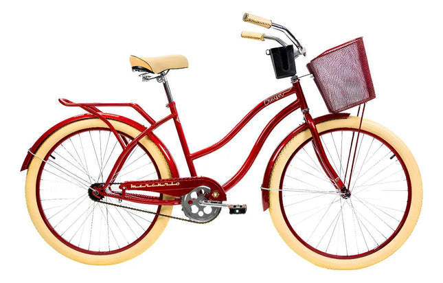 Bicicleta Mercurio Comfort Cruiser R26'' 24v Rojo