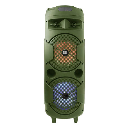 Paquete Bafle Fussion PBS-2X8004GR Acustic Bazooka + VENTILADOR Z FAN 3388 16" PEDESTAL INDUSTRIAL