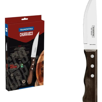 Set Cuchillos Para Asado Tramontina Polywood 21199931 Acero