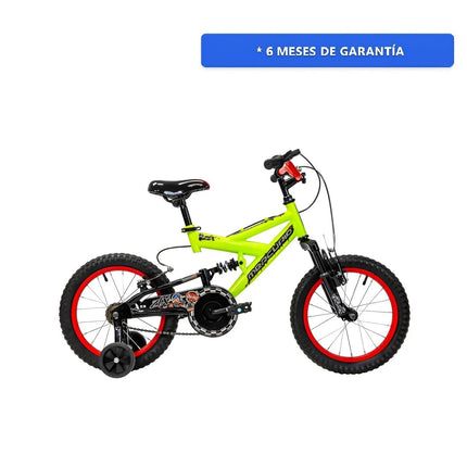Bicicleta Mercurio Ztx Doble Suspensión Rodada 16 Verde