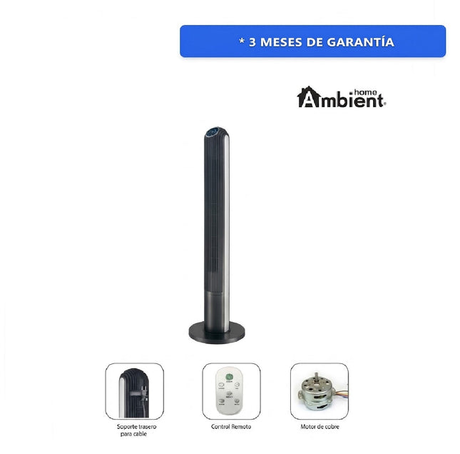 Ventilador de Torre HOME AMBIENT Romo Plata