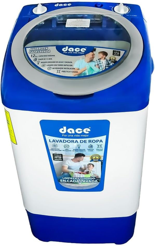 Lavadora Manual Dace DACE LA11101/ LA121PPBA Blanca 10 Kg 1 Tina Solo lava
