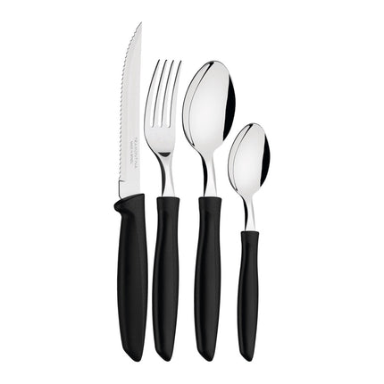 Juego de Cubiertos Tramontina 32300316 16 Pz Leme Negro