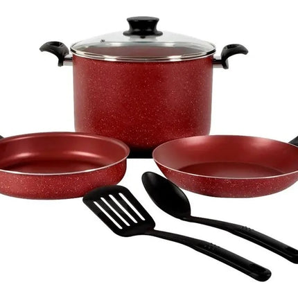 Combo Microondas Mirage Microwave MWD020E 0.7 110v Espejo + Bateria Tramontina 32200308 GENOVA 15 PIEZAS ROJO