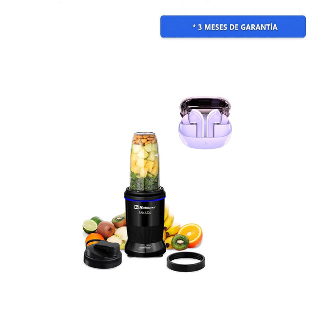 Nutri Procesador Koblenz ENS DE BKM 800 1000w Mix & Go + Audifonos de regalo