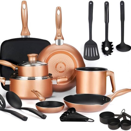 Batería de Cocina T-Fal B953SN84 Supercook Titanium 23 Piezas Antiadherente Reforzado con Titanio