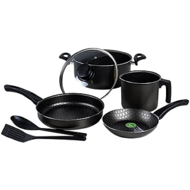 BATERÍA DE COCINA TRAMONTINA PARIS 20599/389 7 PIEZAS NEGRA