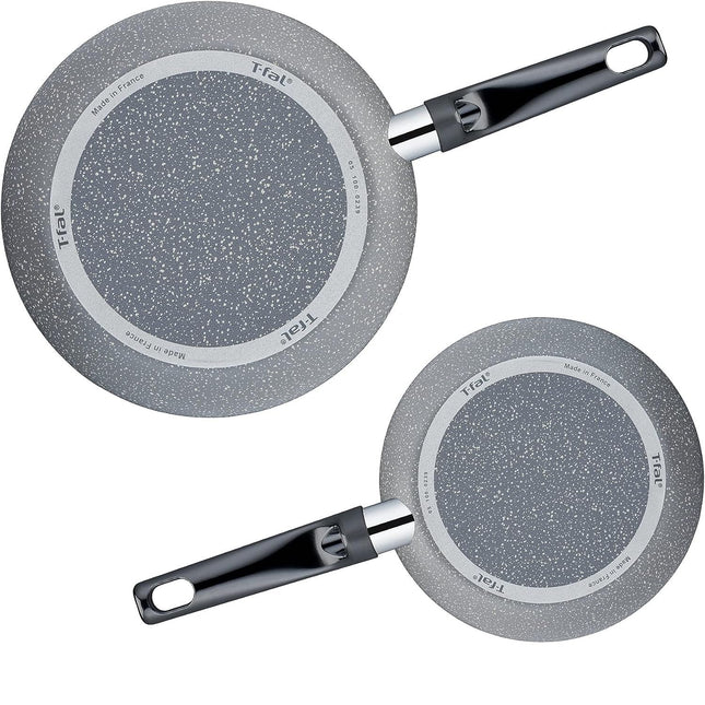 Juego de 2 Sartenes T-Fal B5789183   Cocina Natural Gris con Antiadherente