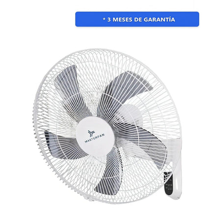 Ventilador Pared Masterfan VDMUSLBL18 18'' Control Blanco Metal 5 45 Cm 60hz Blanco