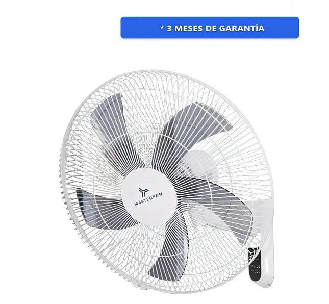 Ventilador Pared Masterfan VDMUSLBL18 18'' Control Blanco Metal 5 45 Cm 60hz Blanco