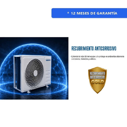 Aire Minisplit Daewoo Prime Clima EBDIH101G Frío / Calor Inverter 110 12,000btus (1 Tonelada)