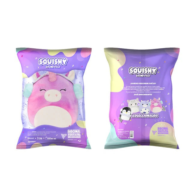 ISP-SQUISHY PELUCHE CON BOCINA PORTÁTIL INCORPORADA UNICORNIO