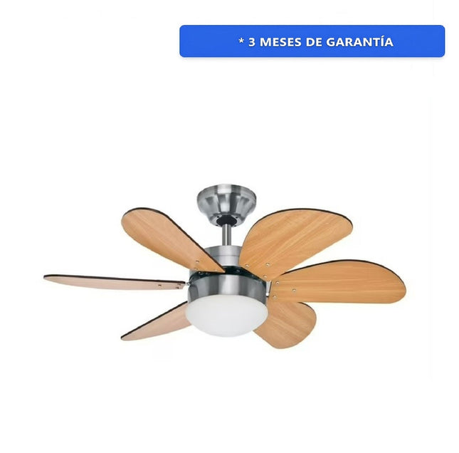 Ventilador de Techo Hunter 52949 Sprint Níquel Cepillado con luz 30 Pulgadas