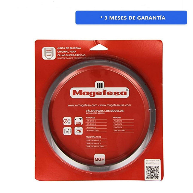 Junta de silicona de repuesto para olla a presión 09REMEJSP68 de 22 cm para MAGEFESA - ATHENAS, Favorit, Dynamic y PRACTIKA Plus 4-8 cuartos