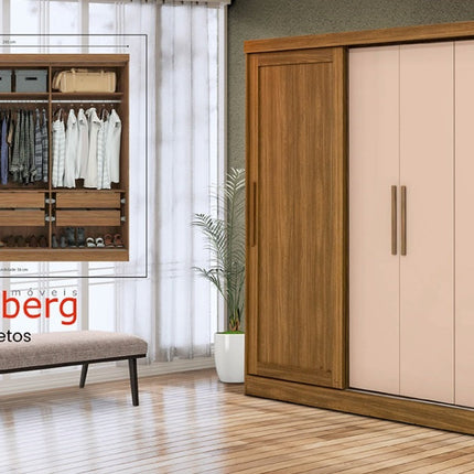 ROPERO KAPPESBERG N564 NGMC RO DE 218X245X56 CM COLOR NOGUEIRA MACADAMIA