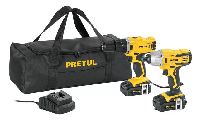 Combo Rotomartillo/destornillador Impacto Inal. 20v, Pretul COMBO-20P