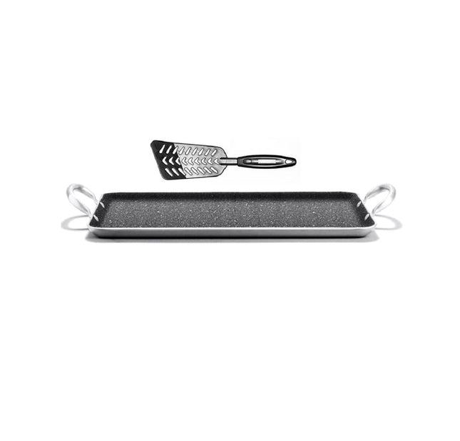 Plancha Comal Lamex 65036 Grill Texas Stone C/Pinzas 4.0mm