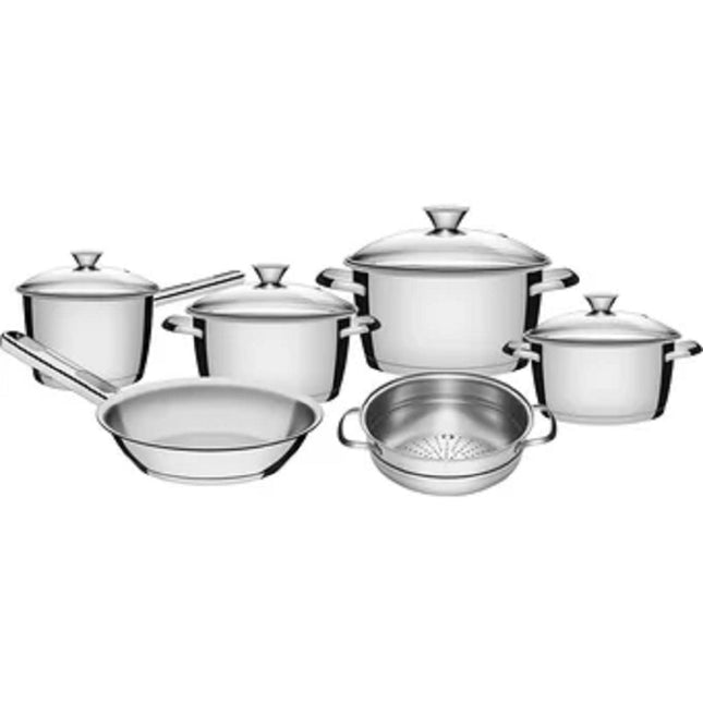 Batería Tramontina 65660/054 Allegra Acero Inox. inducción 10 piezas