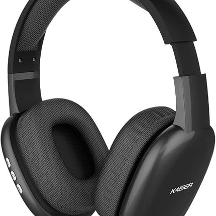 Audífonos de Diadema Kaiser KHE-2002BK Over Ear Recargables con Bluetooth, Reproductor Micro SD, Manos Libres y Micrófono Negro