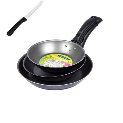Juego De Sartenes Tramontina 20298671 Turim Granito 3 Piezas + Cuchillo de Regalo