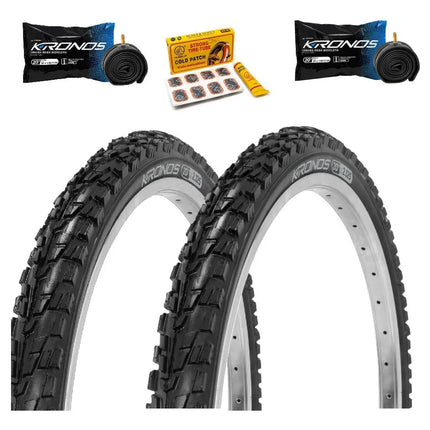 2 Llantas R20 Para Bicicleta De Montana + 2 Camaras + Parche