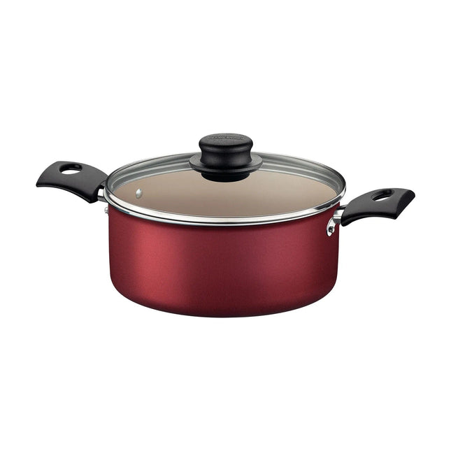 Cazuela Tramontina 20261722 Turim de 22cm Roja y 3,7 litros con tapa