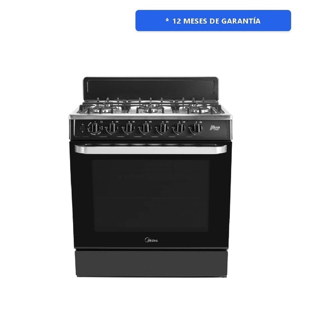 ESTUFA MIDEA MGS30FS1BEABB  30" CUBIERTA ACERO INOX COLOR NEGRO MIDEA