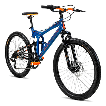 Mountain Bike Mercurio Doble Suspensión Ztx Dh 2023 R24 7vel Color Azul Acero