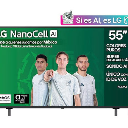 Pantalla Smart TV LG 55NANO80ASA NanoCell 55 Pulgadas UHD 4K
