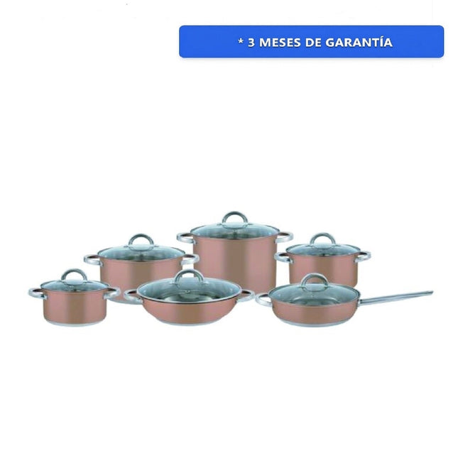 Batería Perla B012MA Maxima 10 pzas Acero Inox