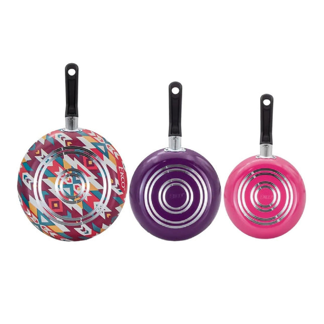 Juego de sartenes Ekco 38670 de aluminio 3 piezas Indo