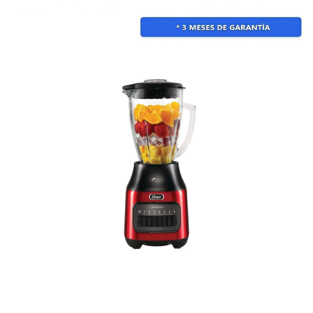 Licuadora OSTER BLSTPEG-CPB-013  V/Vidrio  600W 6Vel Cromo Rojo (2174292)