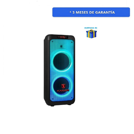 Bocina Kaiser MSA-2016 portátil recargable con reproductor FM  + Audifonos de regalo