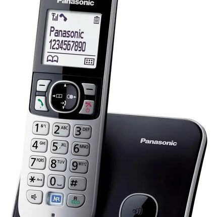 Teléfono Panasonic KX-TG6811MEB inalámbrico Negro Plateado