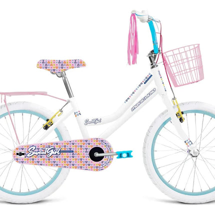 Bicicleta Mercurio Sweetgirl Rodada 20 Acero Cubrecadena Blanco