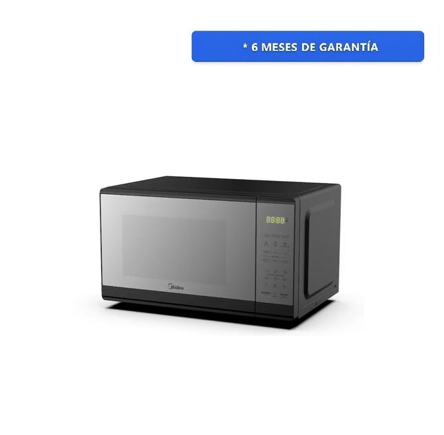 Horno de Microondas Midea MMDF07S2MB  .7 Pies Gris Puerta Acabado Espejo