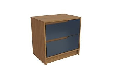 BURO KAPPESBERG R261 CNAZP B DE 53 X 53.5 X 38.5 CM CON DOS CAJONES COLOR CANELA AZUL&nbsp;