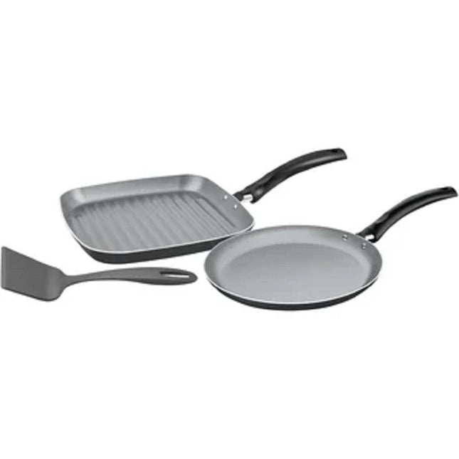 Juego Tramontina 20298639 Bifera Panquequera 3pz Negro