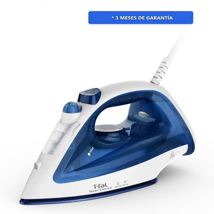 Plancha de Vapor T-Fal FV1050X0 Steam Essential Blanca/Azul Suela Antiadherente 1200 W
