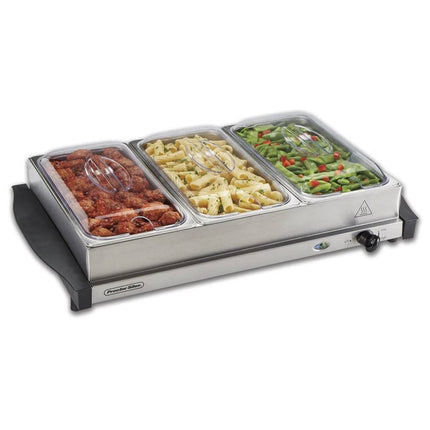 Bufetera Bandeja Calentamiento Plata Hamilton Beach 34300