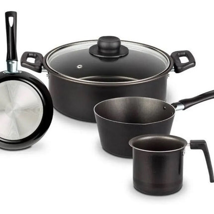 Bateria de Cocina Ekco 86565 5pz Deileite Negra