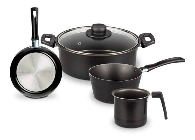 Bateria de Cocina Ekco 86565 5pz Deileite Negra