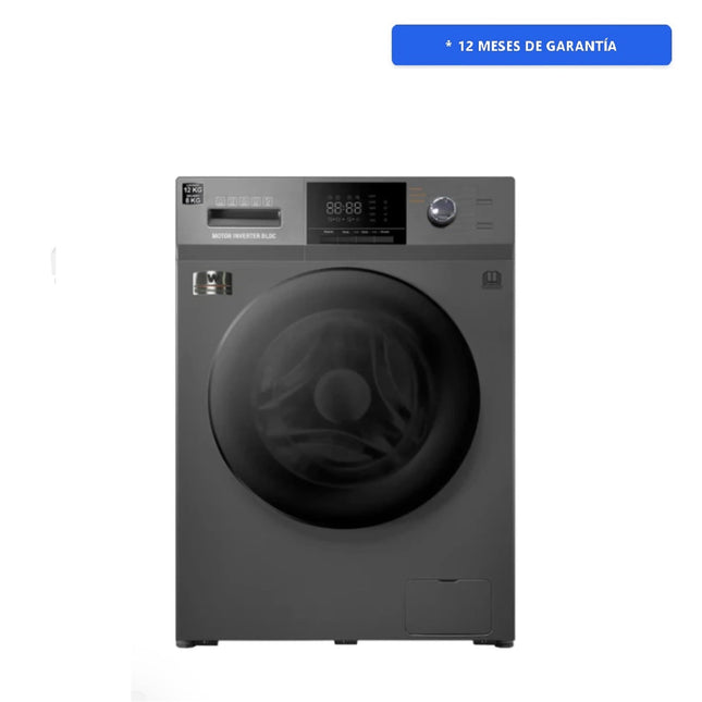 Lavasecadora White Westinghouse WWCFL14303AWDSS 12/8 Kilos Inverter Carga Frontal Gris