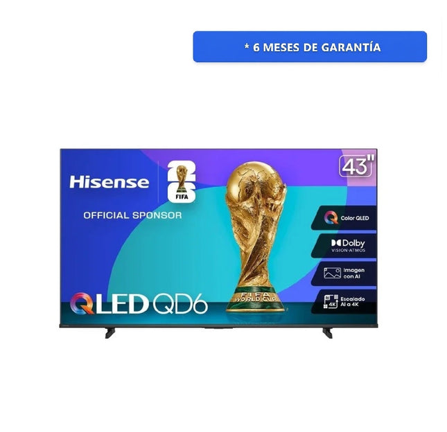 Pantalla Hisense 43QD6QV 43" Vidaa QLED 4K Smart TV