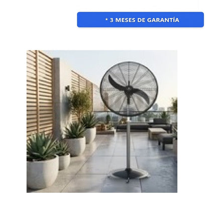 Ventilador Pedestal VDHUPELN30 Industrial HURACÁN Elite 30” Negro