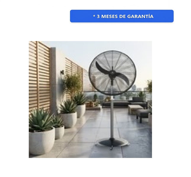 Ventilador Pedestal VDHUPELN30 Industrial HURACÁN Elite 30” Negro