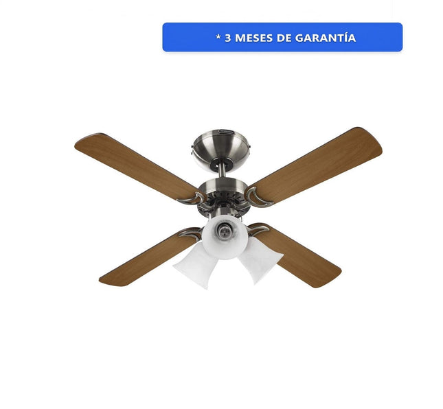 VENTILADOR MASTERFAN VDOPCLLA42  42" DE TECHO OPORTO C/LUZ LATON ANTIGUO
