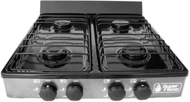 Parrilla de gas Super Flama 4Q-G 4 quemadores con cubierta porcelanizada Gris